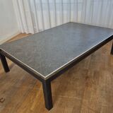 Vintage slate chrome coffee table 140 x 80 cm