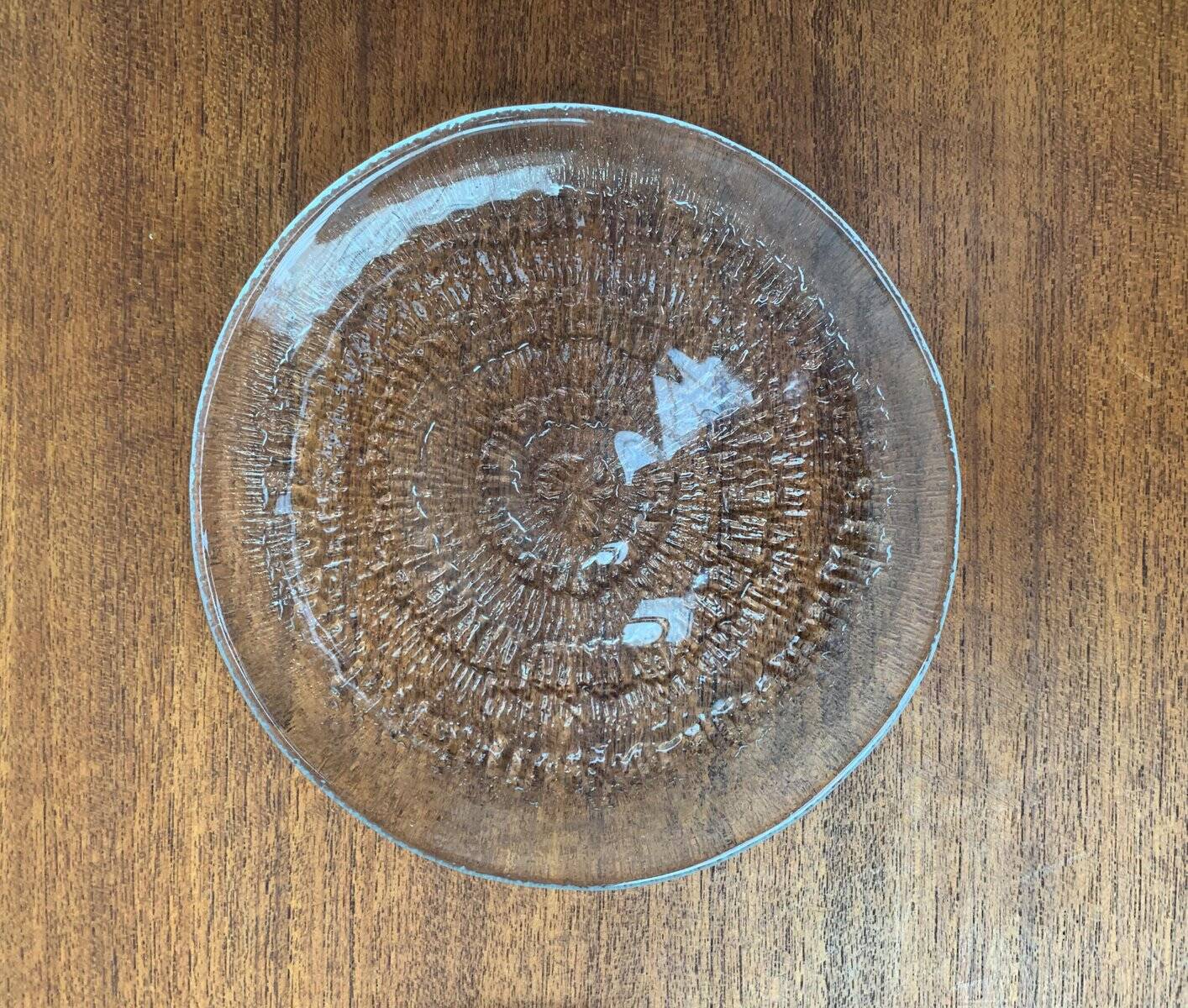 Vintage Finnish Glass Plates Solaris by Tapio Wirkkala for Iittala, Set of 5