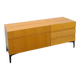 Fineer tv meubel dressoir met lades en zwart stalen poten