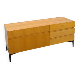 Fineer tv meubel dressoir met lades en zwart stalen poten
