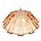 Art Deco fruit bowl, glass, Val Saint Lambert, Belgium, 1950s