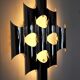 Space-age chrome wall lamp by RAAK, 8 lights, Germany, 1970