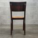 Suite of 6 chairs brutalist style straw and solid oak