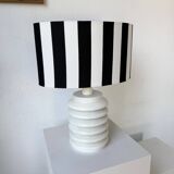 White lacquered metal table lamp from the 60s