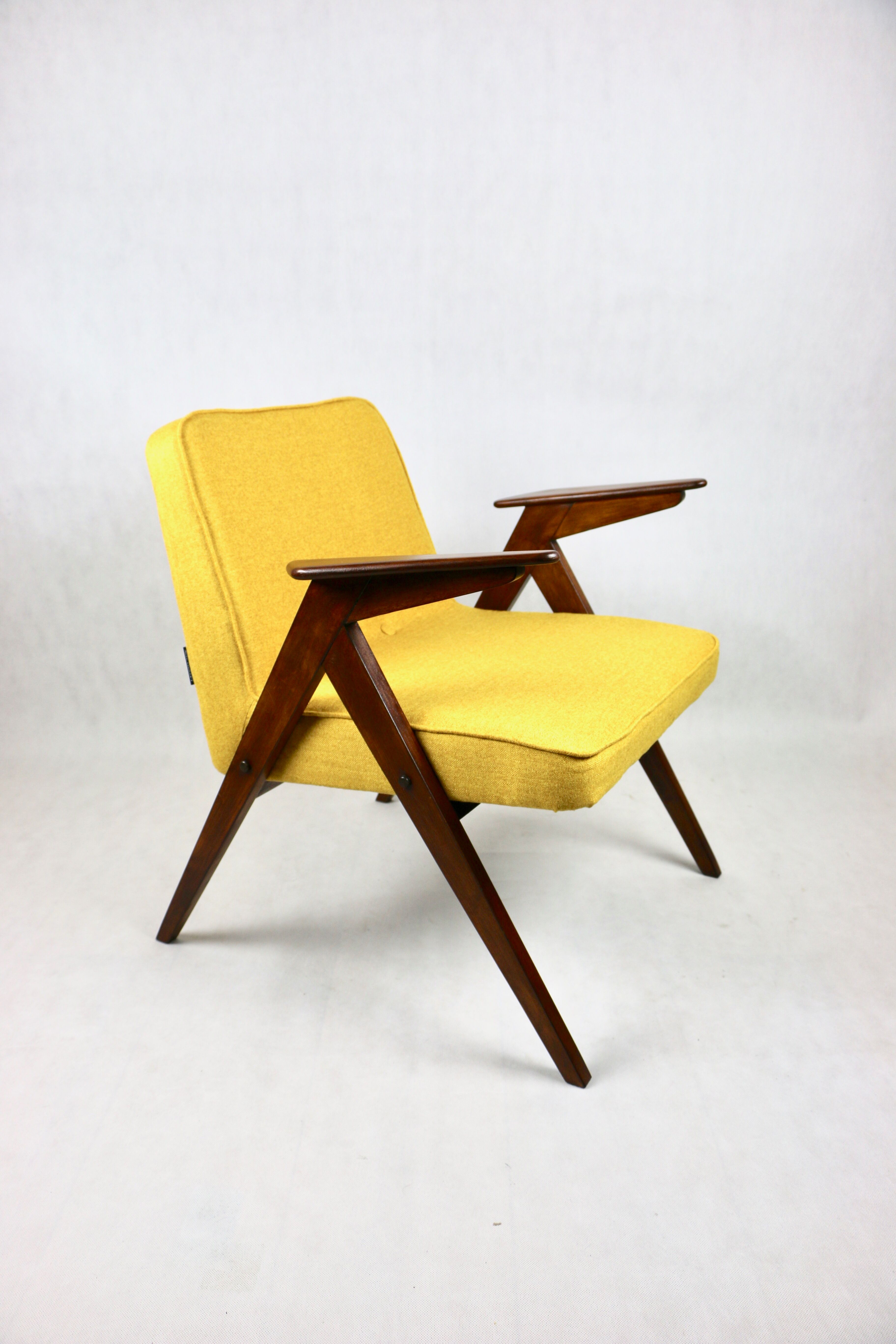Yellow tweed bunny armchair