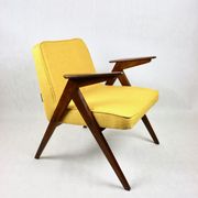 Yellow tweed bunny armchair
