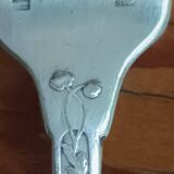 9 silver-plated Art Nouveau forks 1900-1920 with daisy decoration