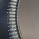 Vintage oval sun mirror 50s, silver metal 76x55 cm SB
