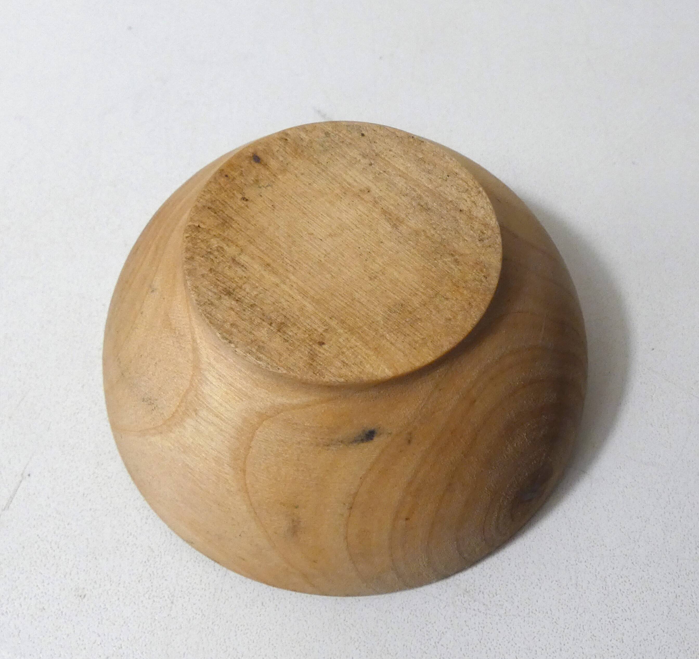 small turned wooden bowl