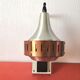 Wall lamp in aluminum and metal orange design 70s