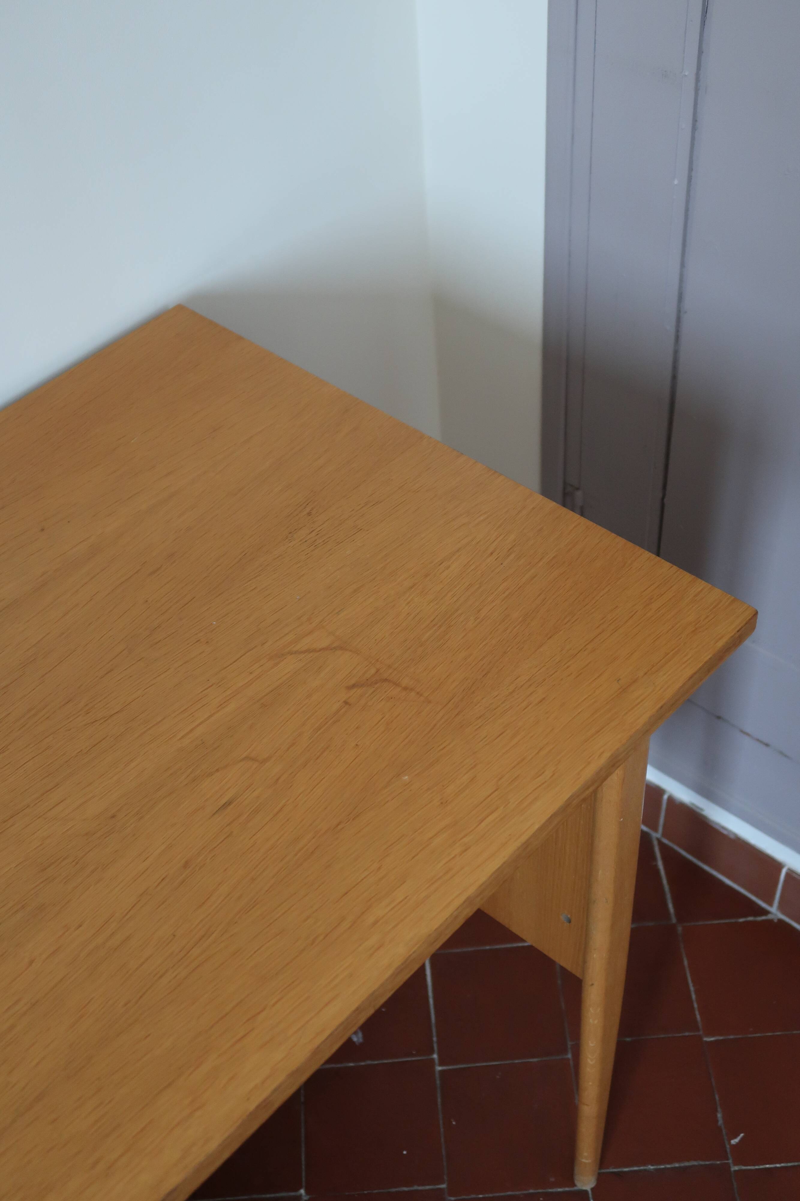 Scandinavian light wood desk