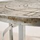 Table basse en acier avec plateau en pierre par Edel Hegedal pour L. Hjorth