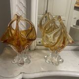Lot 2 Coupes verre murano vintage