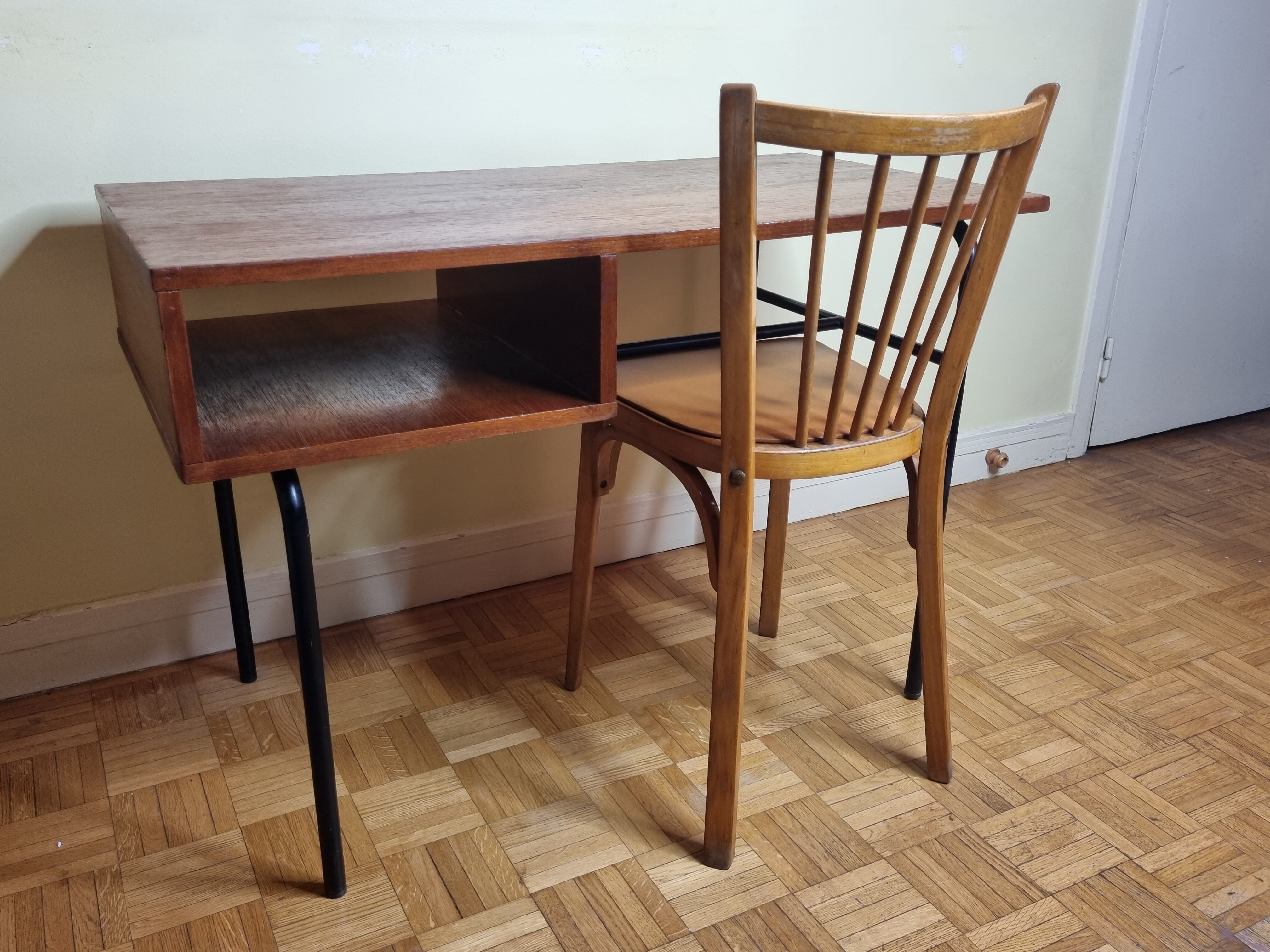 Baumann chair and desk set 50s-60s