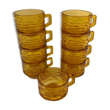 Set of 9 cups Vereco 1970