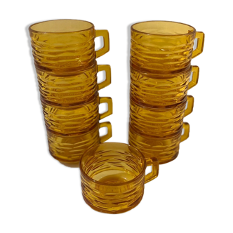 Set of 9 cups Vereco 1970