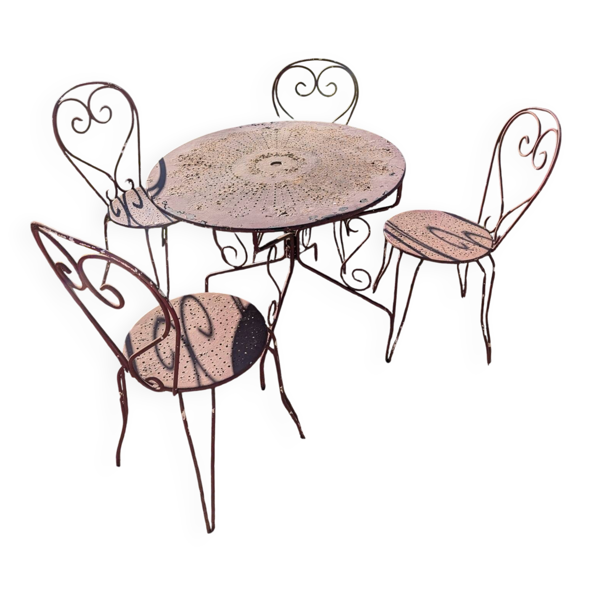 Wrought iron garden furniture