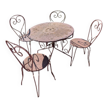 Salon de jardin fer forgé