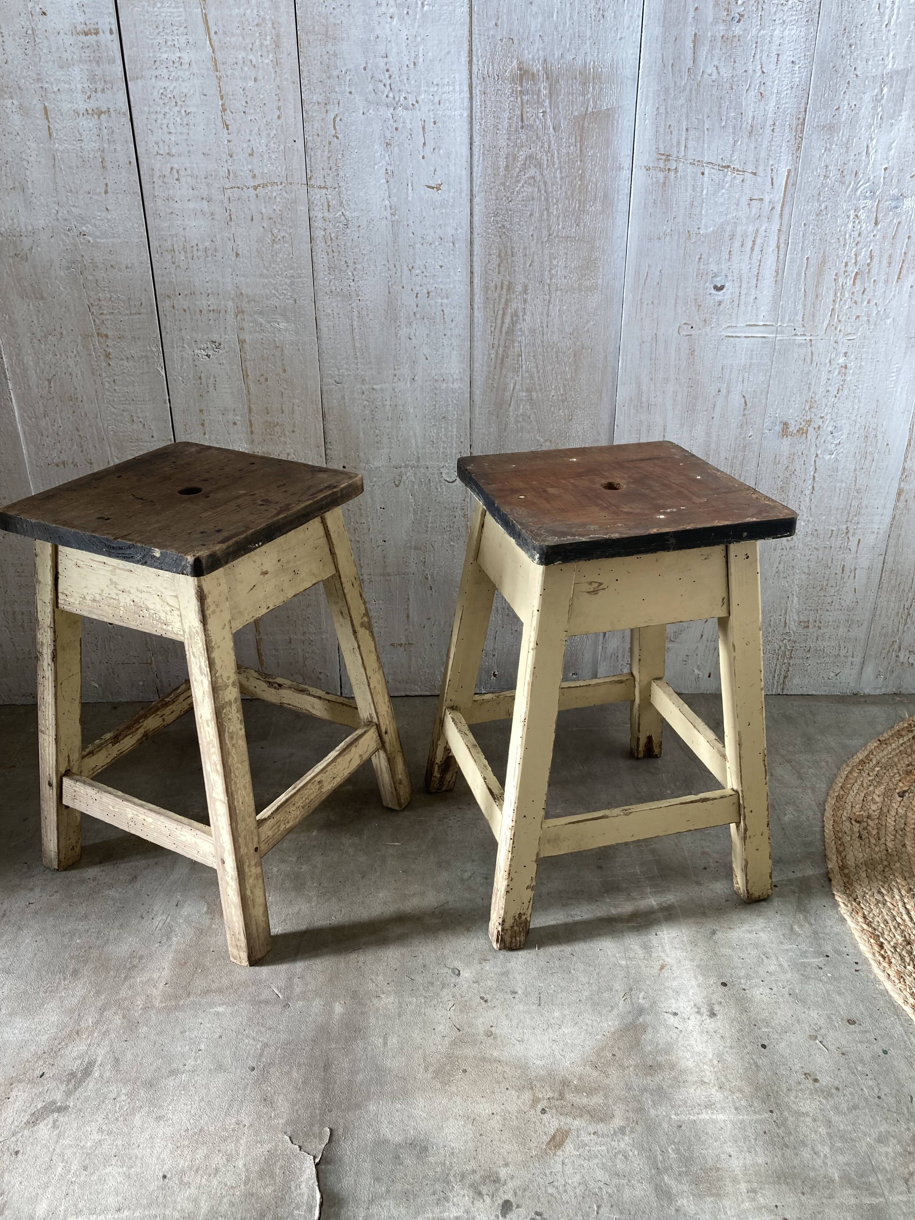 Pair of farm stools