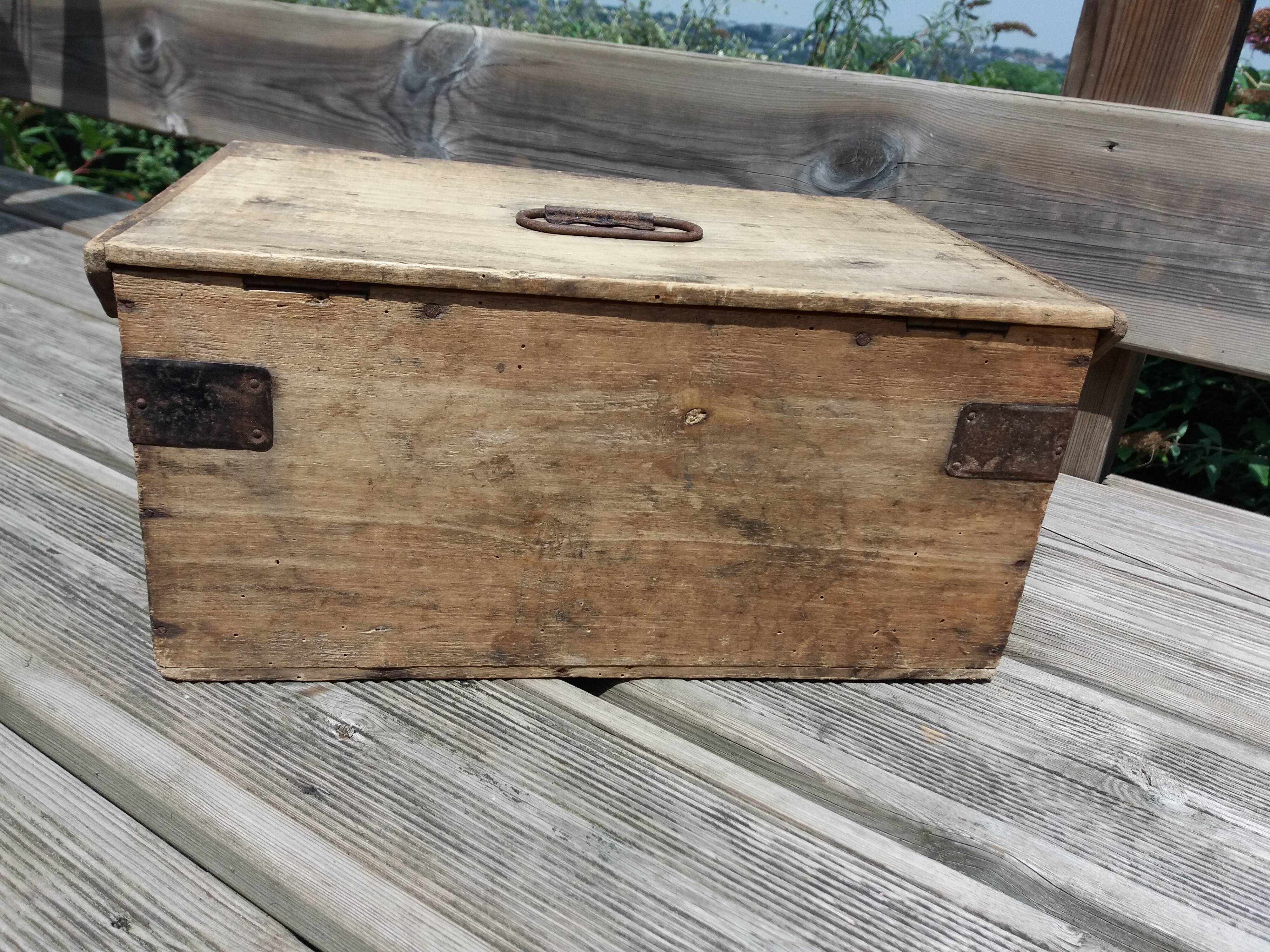 Old wooden box chest