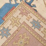4x6 Burgundy & Blue Oriental Vintage Rug, 132x190Cm
