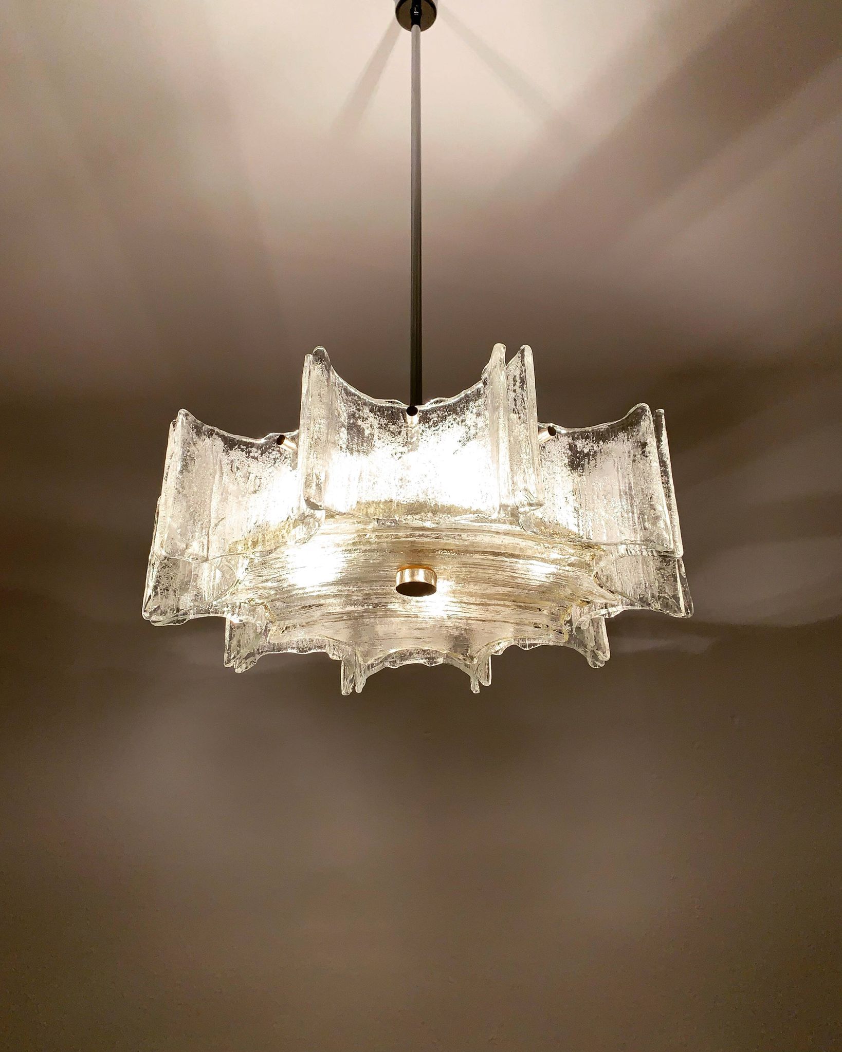Ice Glass Chandelier by Kaiser Leuchten