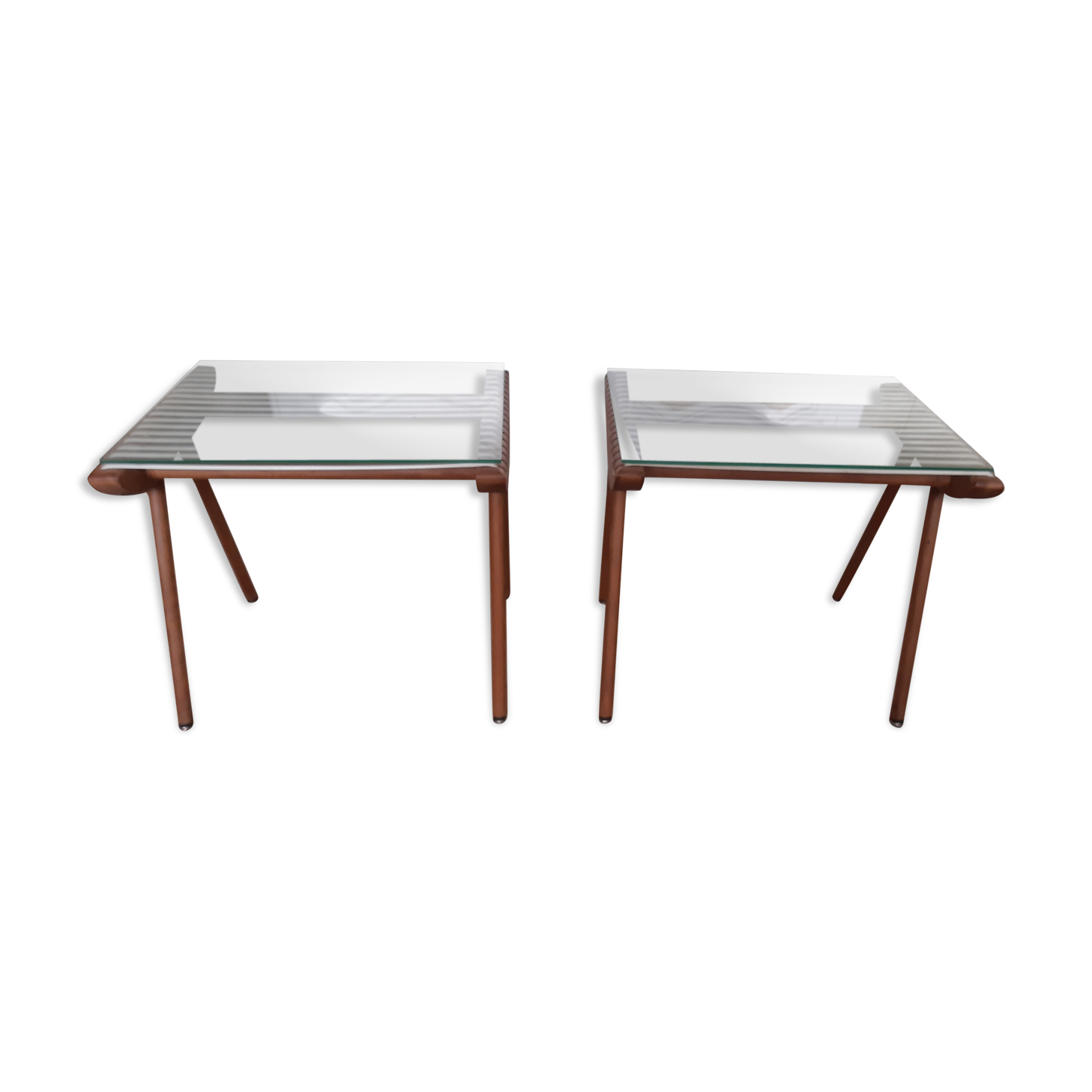 Ottoman duo Georges Tigien teak
