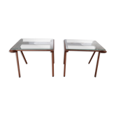 Ottoman duo Georges Tigien teak