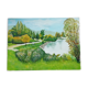 Huile sur toile lac en automne
