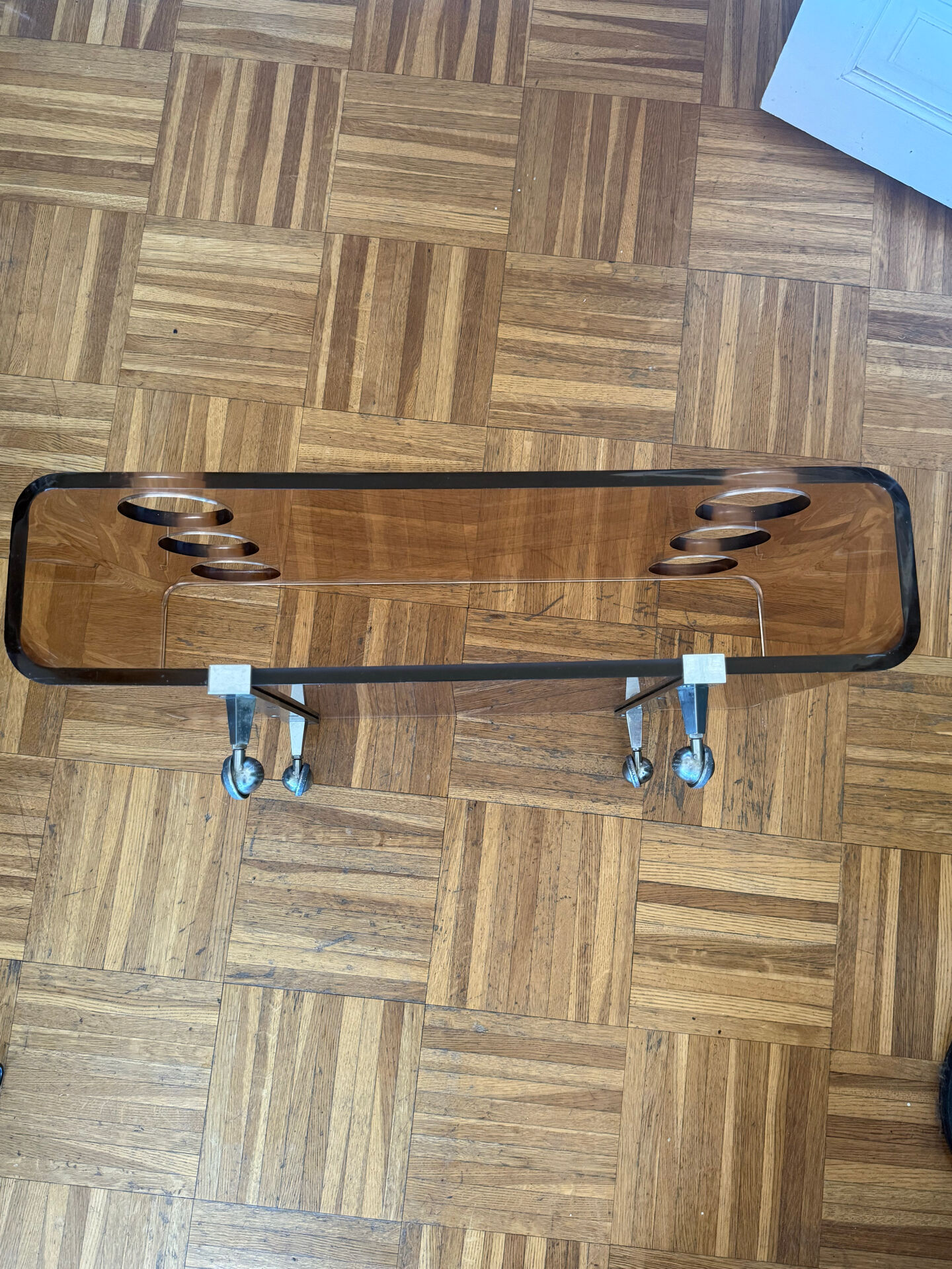 Coffee table / bar in Plexiglas by Michel Dumas