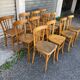 (Lot) 12 bistro chairs (light oak)