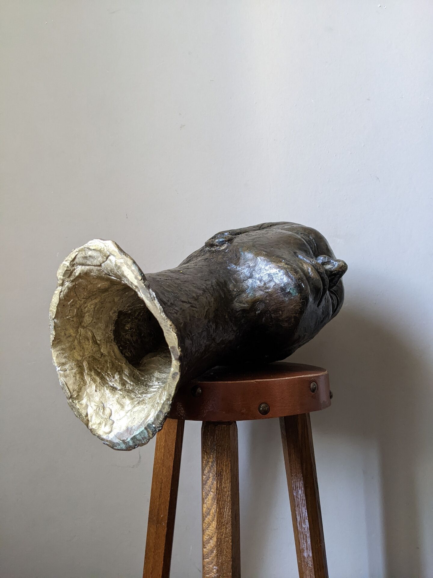 Handcrafted bronze bust sculpture