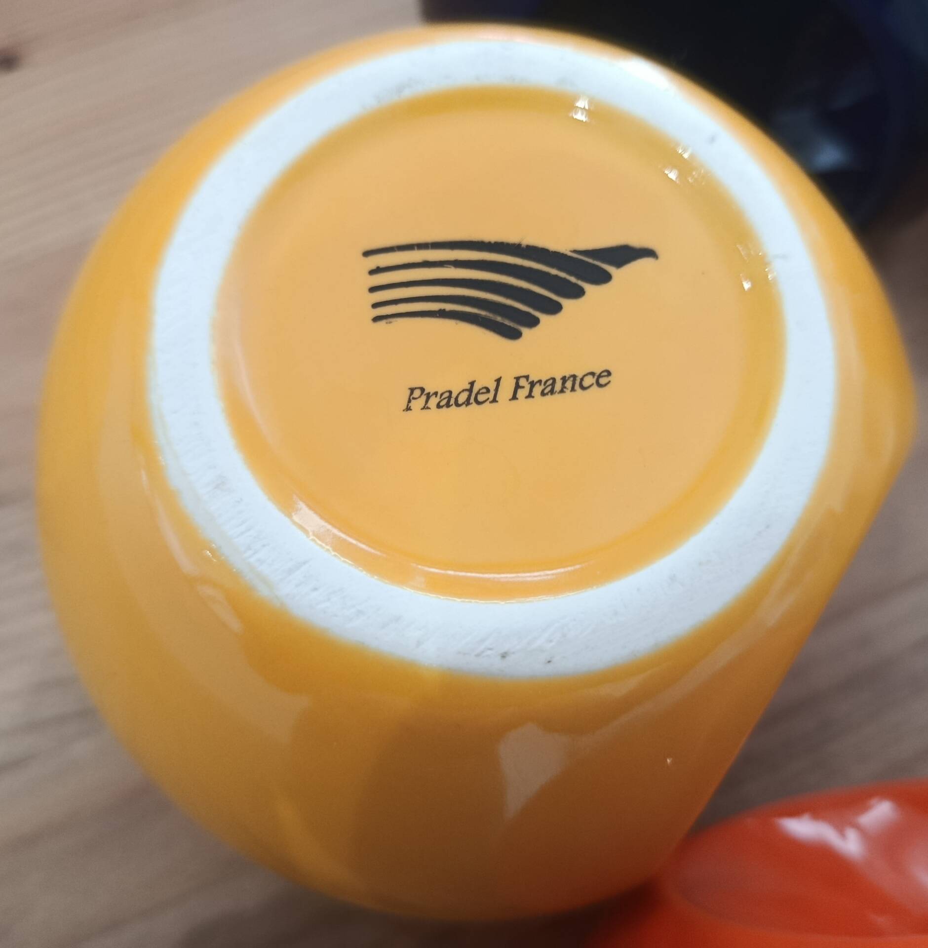 Set of 6 large mugs Pradel France – retro pop / Space Age design – mu