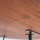 Round coffee table with mahogany wood top