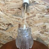 Old suspension glass molded shape flowers 70s vintage