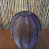 Brown frosted glass vase