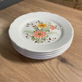 5 vintage flower plate 20,5cm