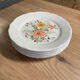 5 assiette vintage fleurs 20,5cm