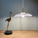 Vintage lamp lamp in white opaline