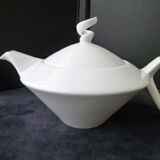 White porcelain teapot