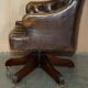 Fauteuil Chesterfield vintage en cuir vieilli