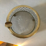Cendrier cristal et laiton