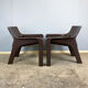 2 Vicario armchairs by Vico Magistretti for Artemide, plastic, 1970s