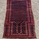 Vintage Persian Baluch prayer rug in wool from the 1950s.