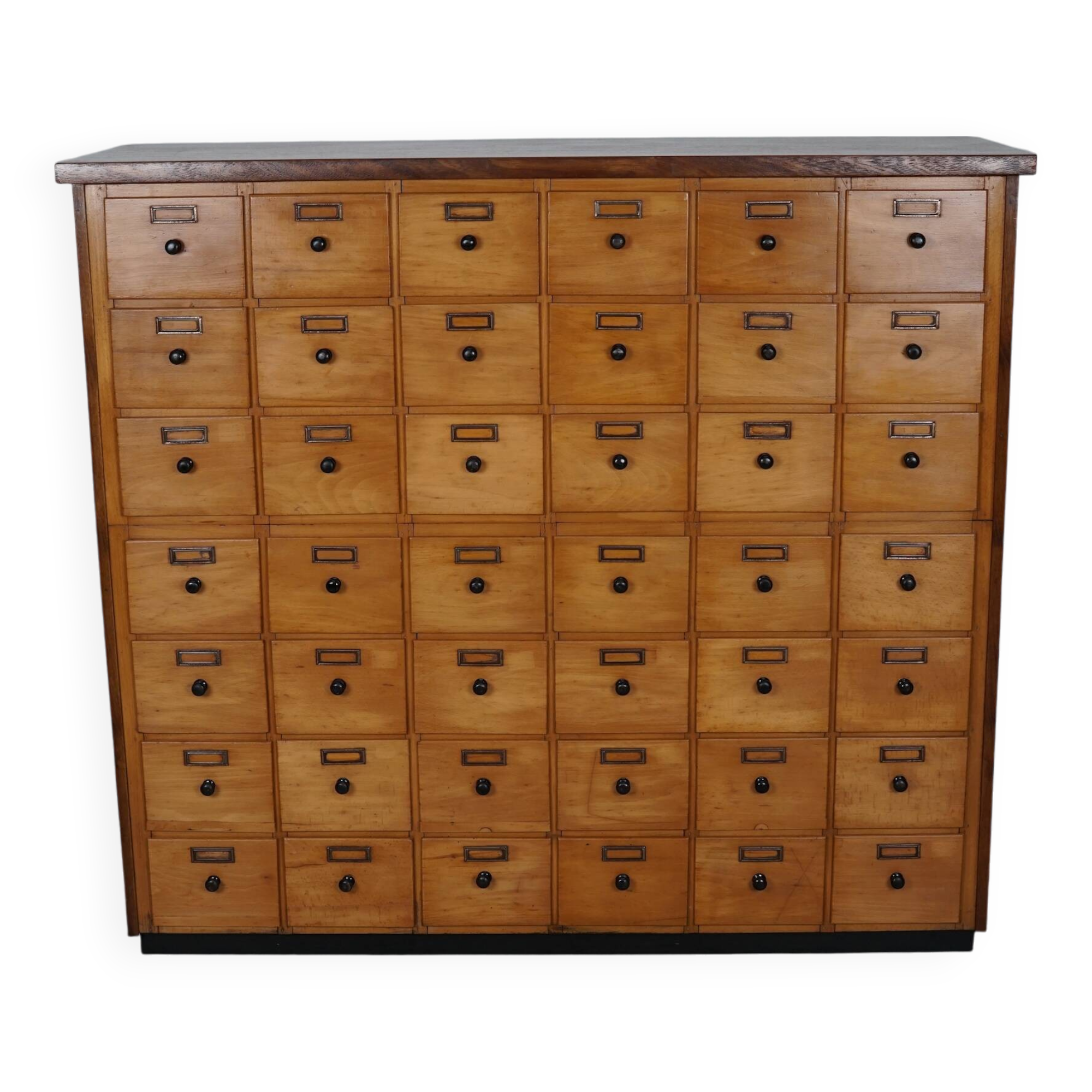 Dutch Beech Industrial Apothecary / Workshop Cabinet, circa 1950s