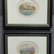 Paire aquarelles marine