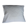 Old white lace laundry cushion Monograms M F