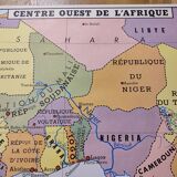 Old central west africa school map