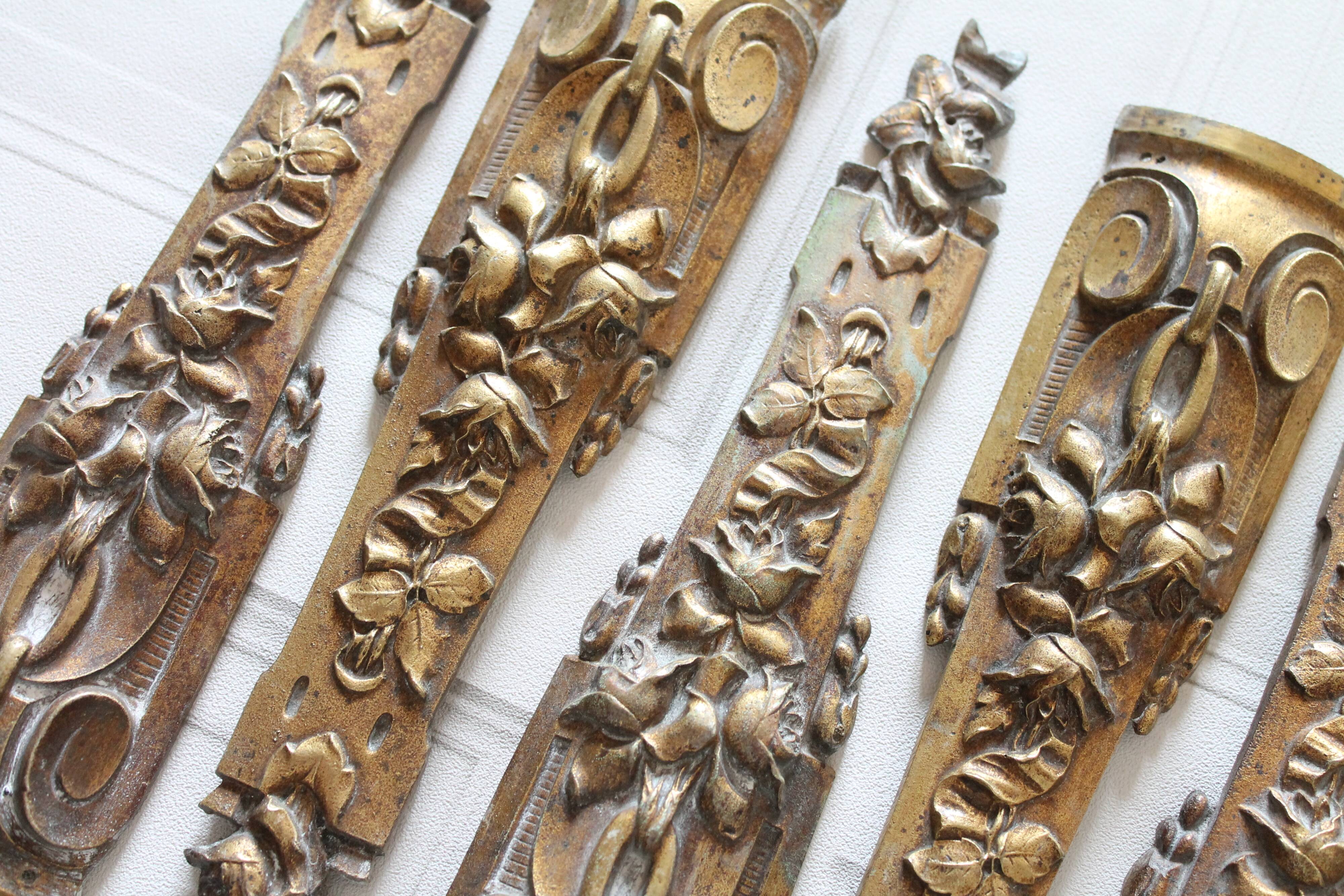 Antique French hardware, bronze ornaments