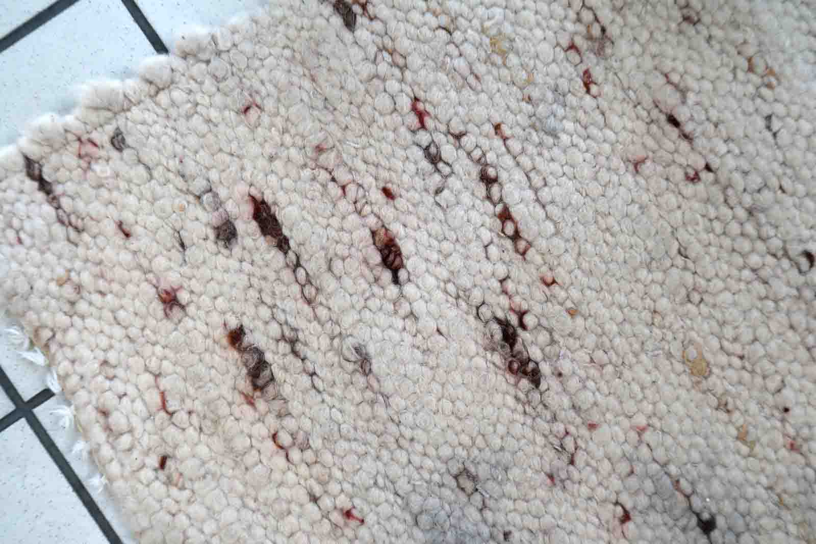 Vintage indian kilim handmade carpet 54cm x 118cm, 1970s